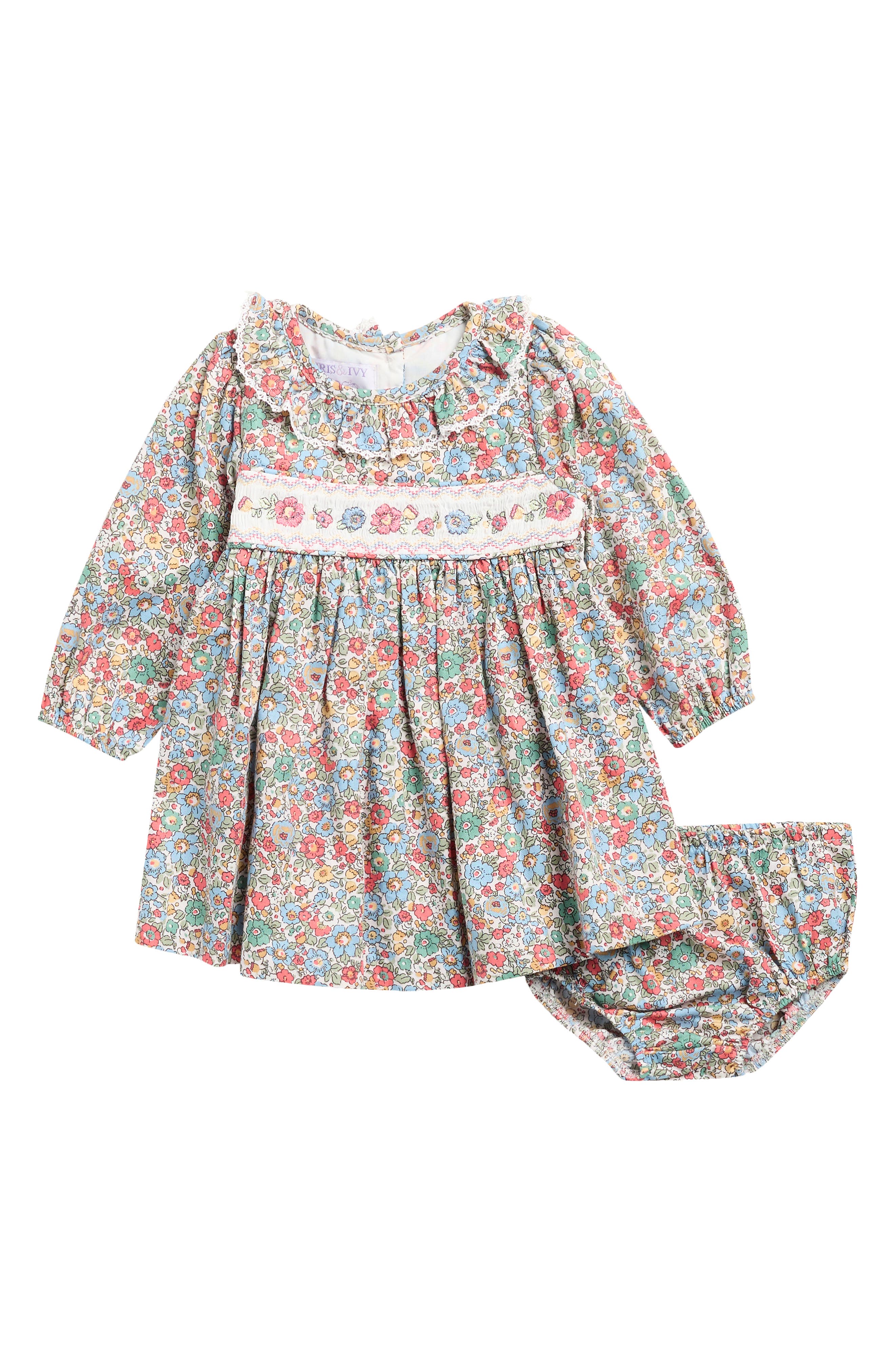 Smocked Floral Dress & Bloomers