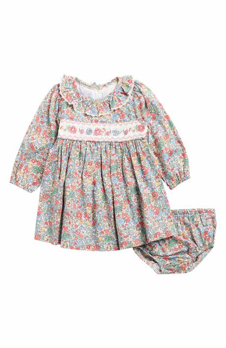 Smocked Floral Dress & Bloomers