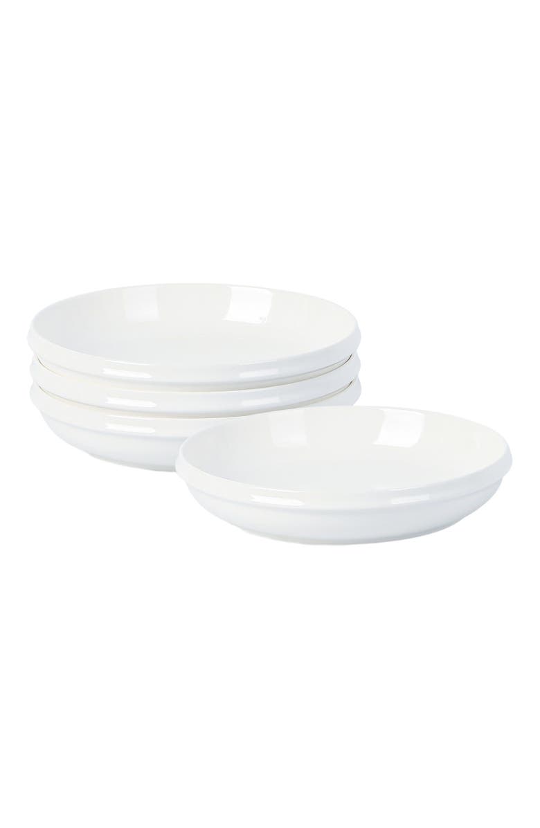 Stone Lain Verso Porcelain 4-Piece Salad Plate Set, Main, color, White