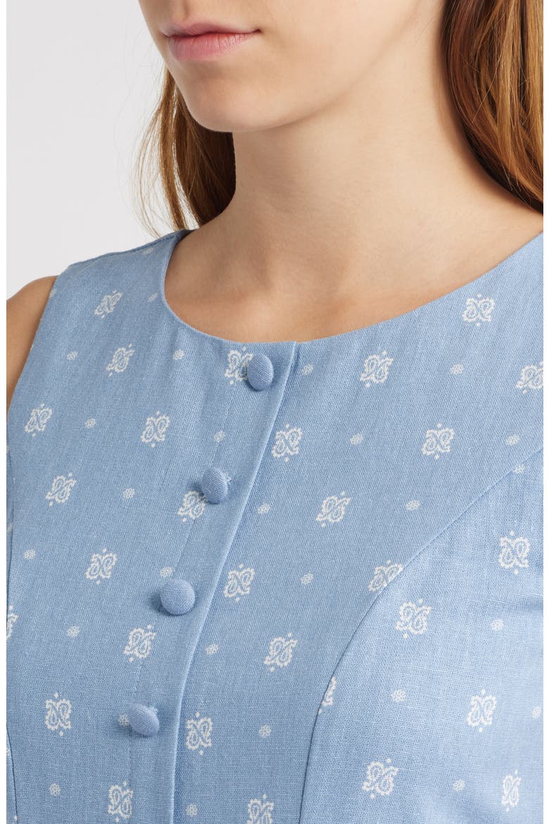Martini Drop Waist Minidress, Alternate, color, CHAMBRAY BANDANA