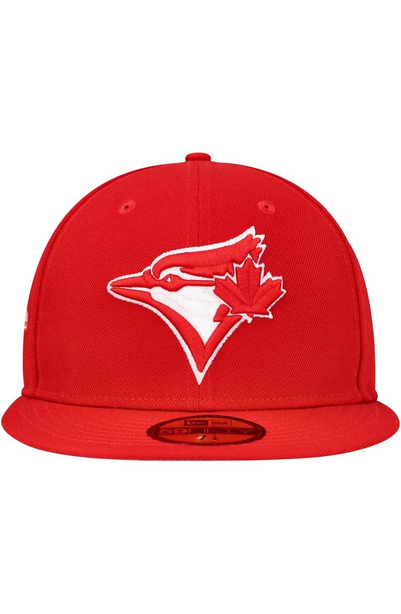 New Era Men's New Era Red Toronto Blue Jays Sidepatch 59FIFTY Fitted Hat, Alternate, color,