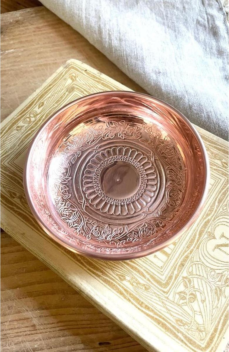 Coppermill Kitchen Vintage Inspired Copper Ring Dish Rosette, Alternate, color, Copper