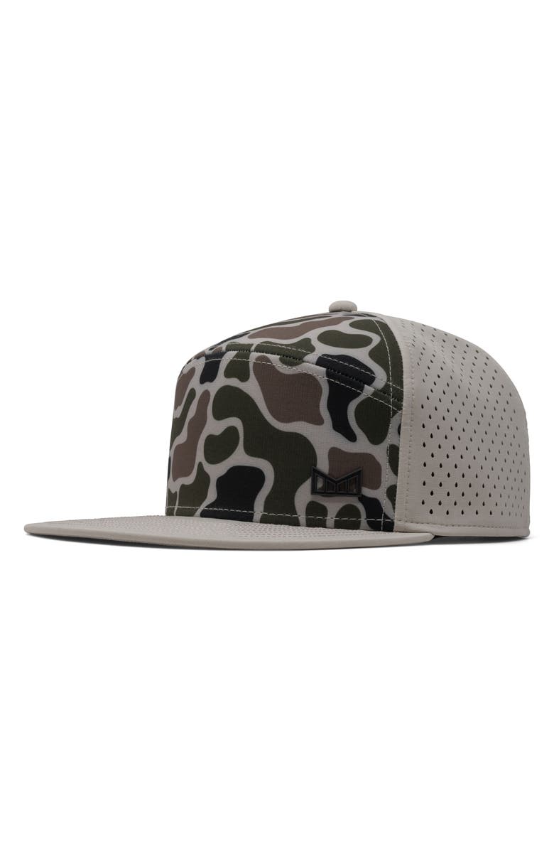 Melin Trenches Icon Hydro Camo Performance Snapback Hat, Main, color, Duck Camo