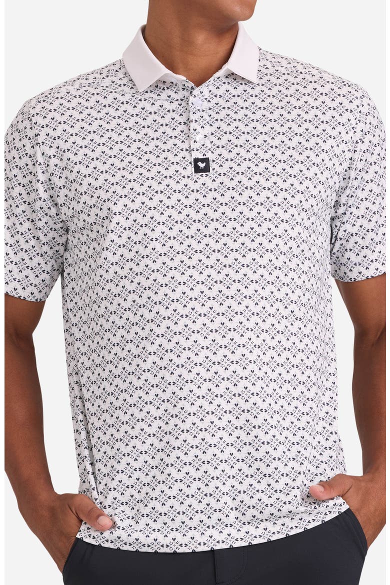 Solar Flare Piqué Performance Golf Polo, Main, color, SOLAR FLARE - CLOUD DANCER