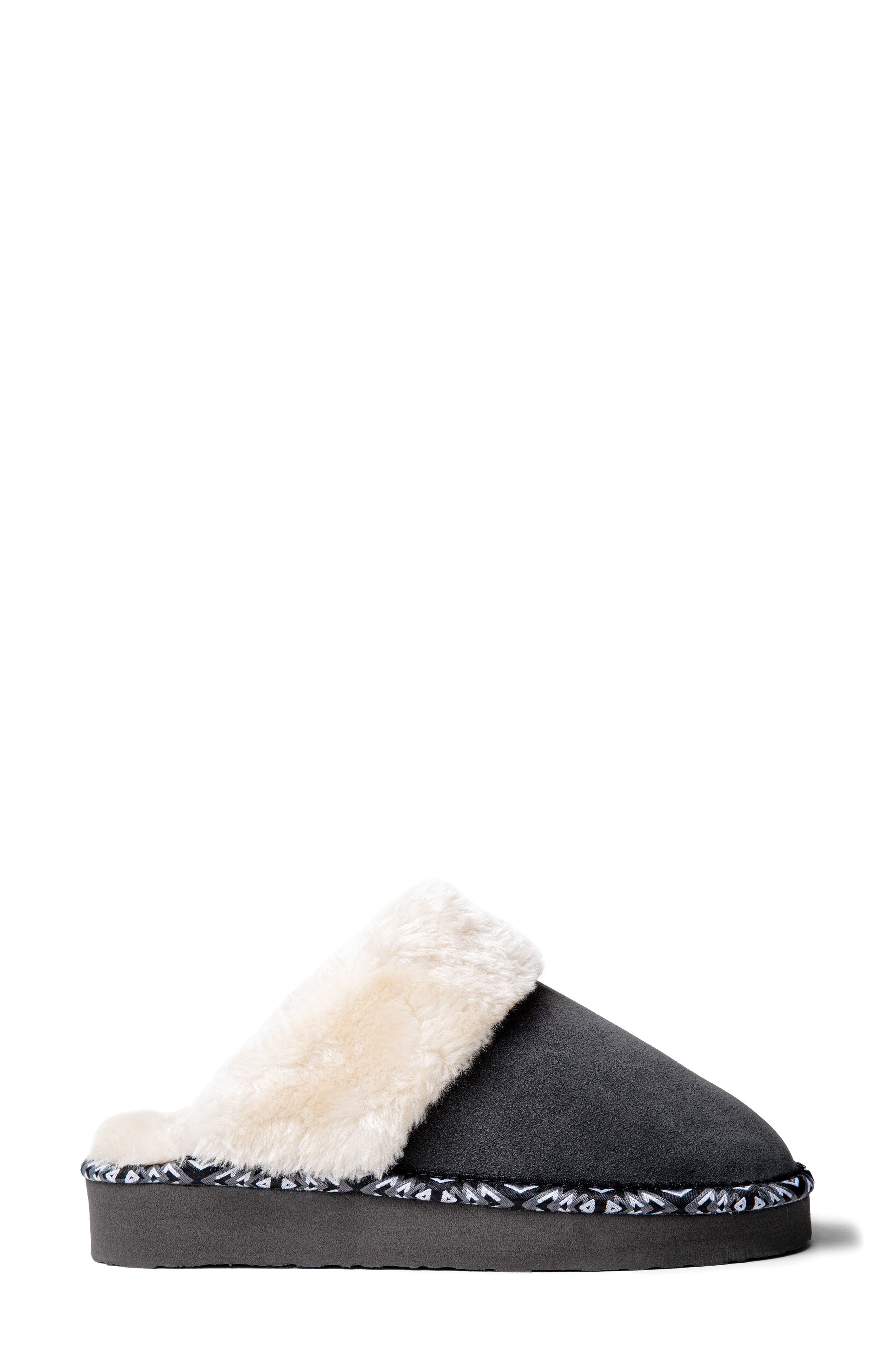 Minnetonka Cerise Faux Fur Lined Slipper, Alternate, color, Charcoal
