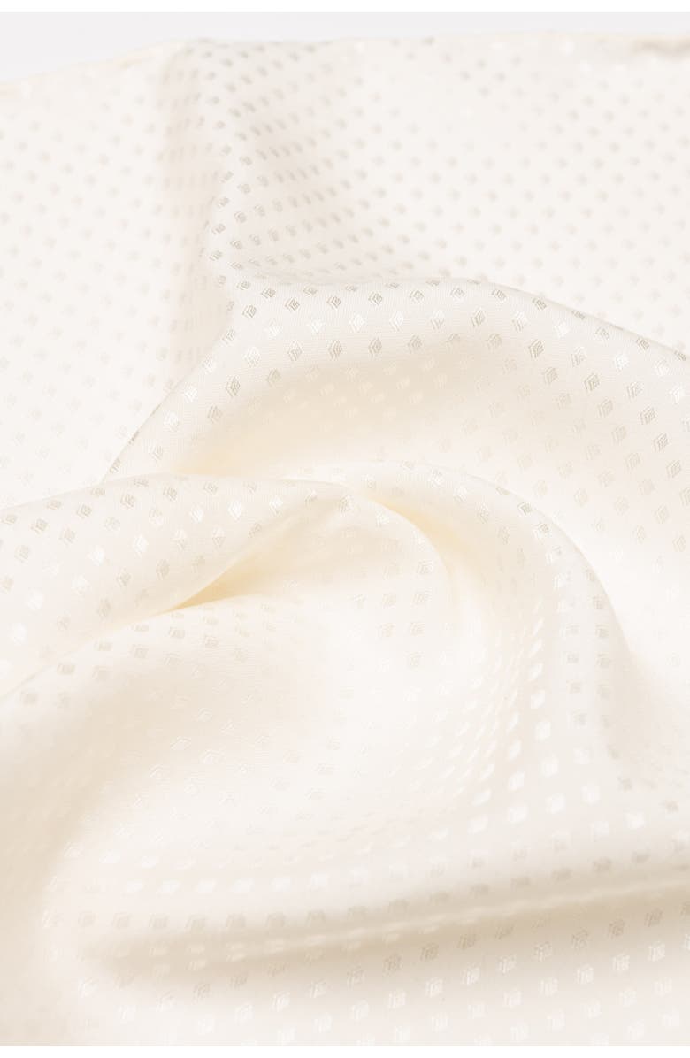 Elizabetta Corelli - Silk Pocket Square for Men, Alternate, color, Off White