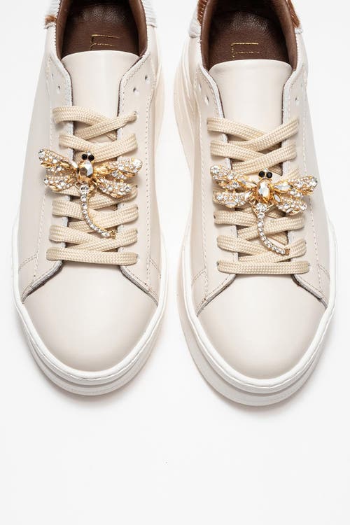 Forever & Always Shoes Laren Leather Buckle Sneakers In Neutral