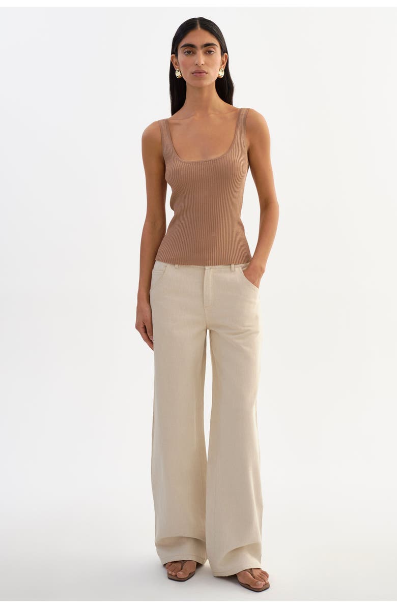 LAMARQUE Bista | Shimmery Rib Knit Tank Top, Main, color, Bronze