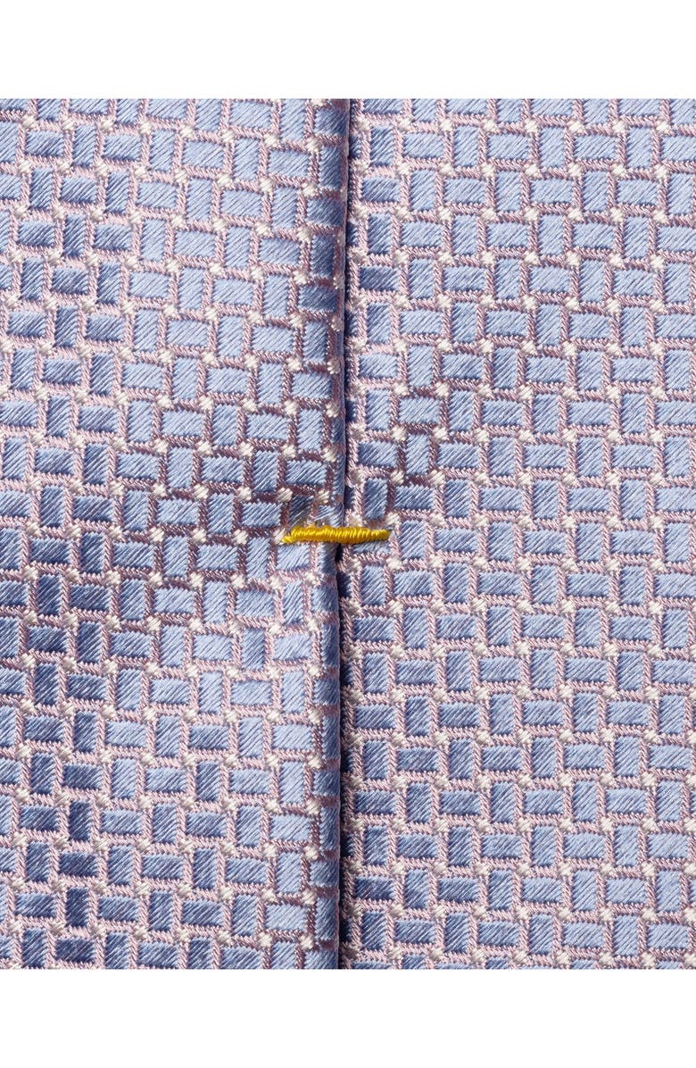 Eton Geometric Jacquard Silk Tie, Alternate, color, Medium Pink