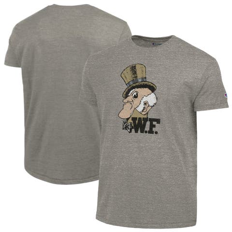 Men's Champion Charcoal Wake Forest Demon Deacons Vintage Triumph Tri-Blend T-Shirt