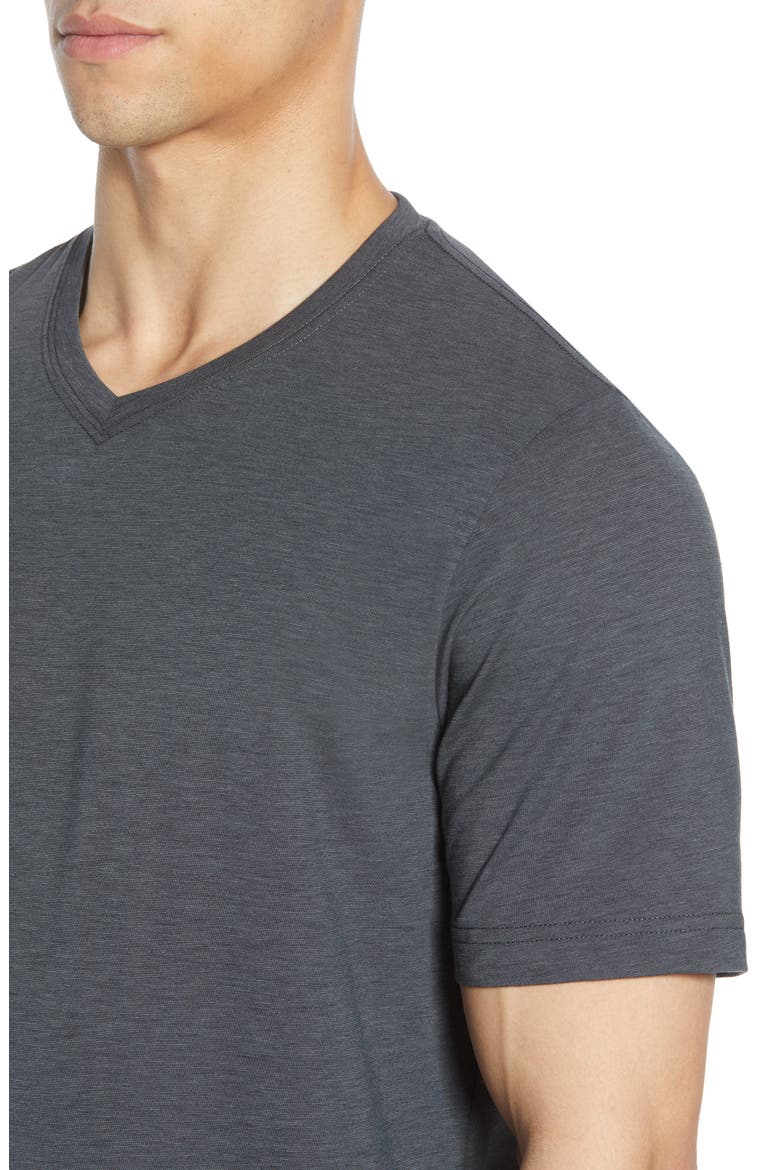 Potholder V-Neck T-Shirt, Alternate, color, HEATHER CHARCOAL