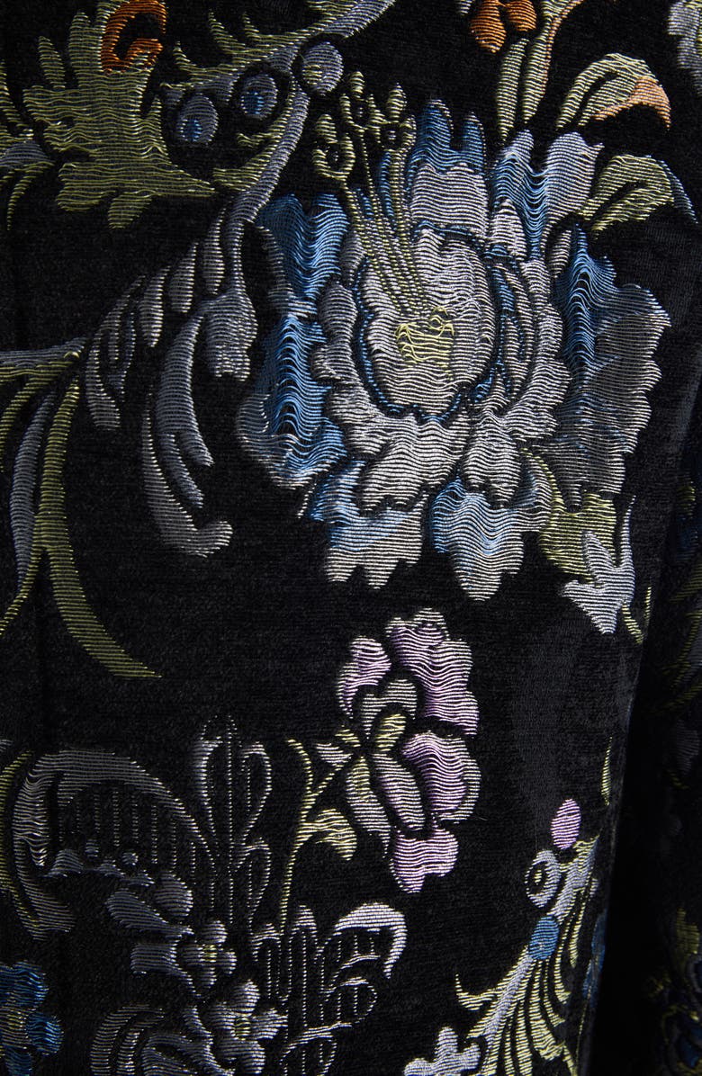 Chloé Floral Tapestry Jacquard Crop Jacket, Alternate, color, Multicolor Black