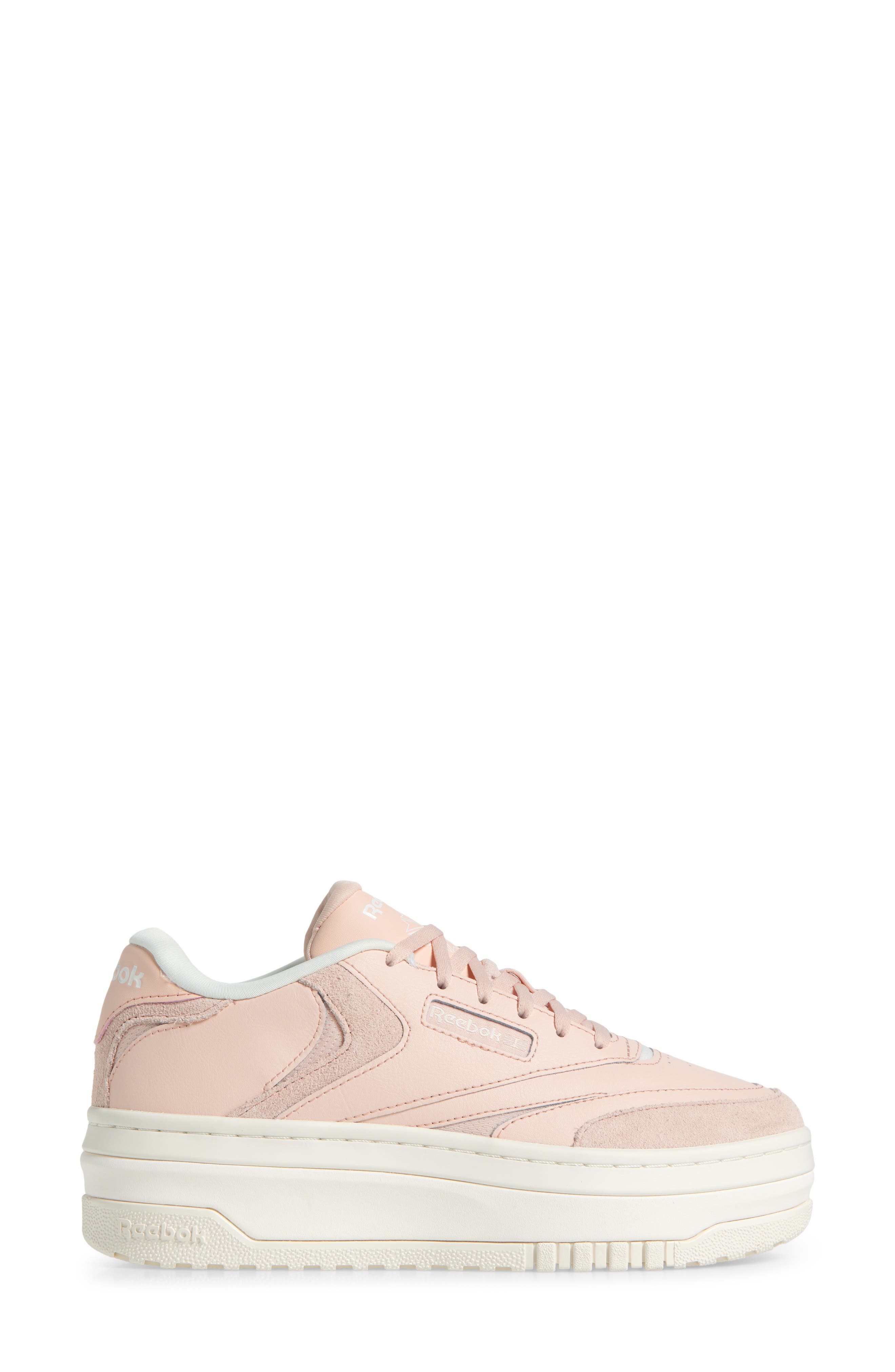 Reebok Club C Extra Platform Sneaker, Alternate, color, Peach Chalk Chalk