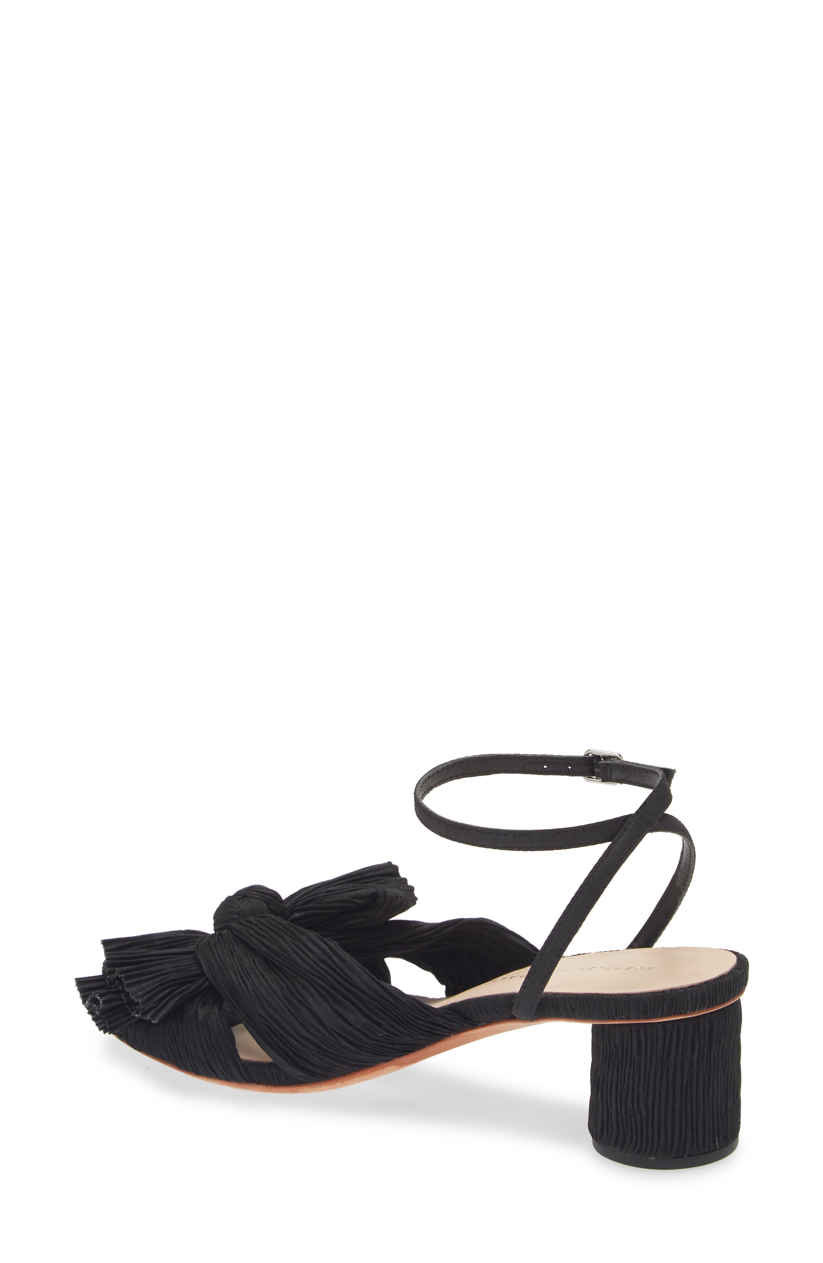 Loeffler Randall Dahlia Ankle Strap Knotted Sandal, Alternate, color, Black