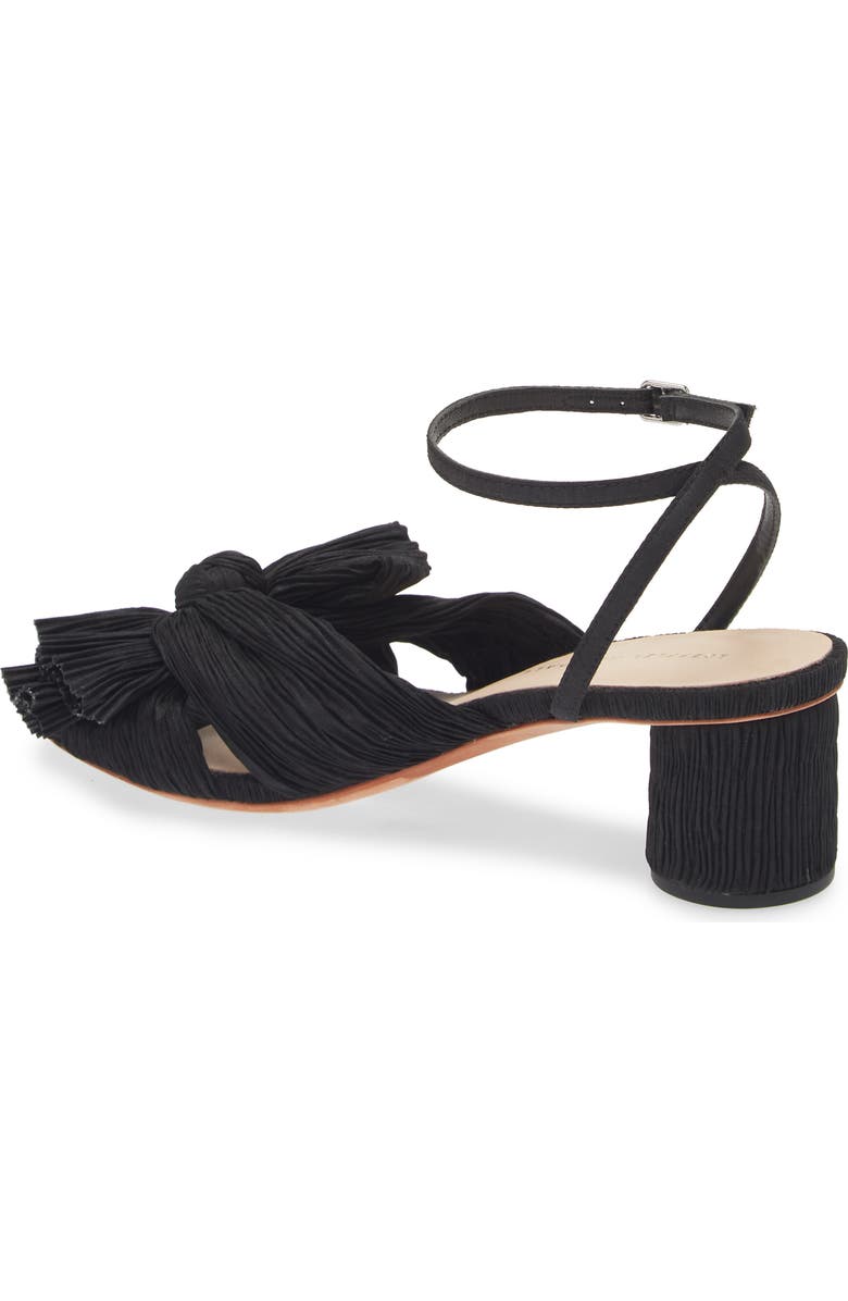 Loeffler Randall Dahlia Ankle Strap Knotted Sandal, Alternate, color, Black