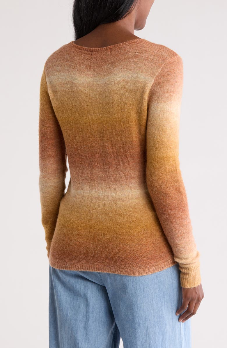 DR2 by Daniel Rainn Cinch Front Long Sleeve Ombré Sweater, Alternate, color, Ombre Rust
