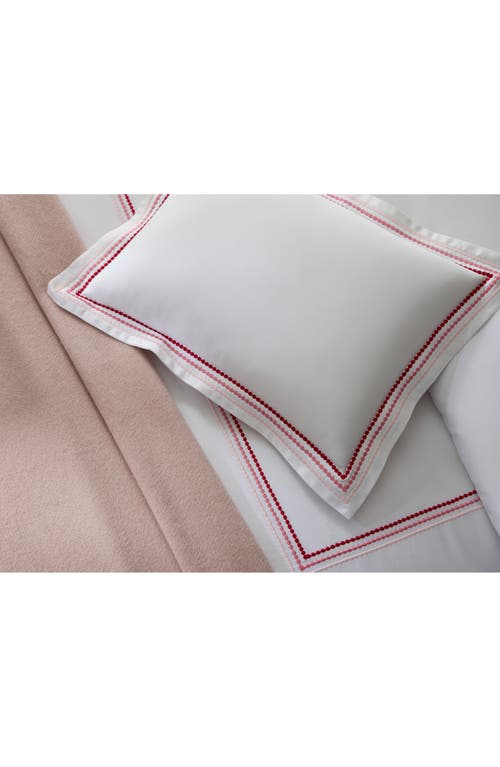 Matouk Amara Triple Pearl Embroidered 300 Thread Count Flat Sheet