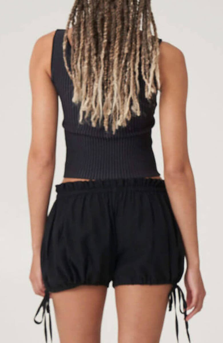 Find Me Now Acacia Tie Neck Crop Tank, Alternate, color, Black