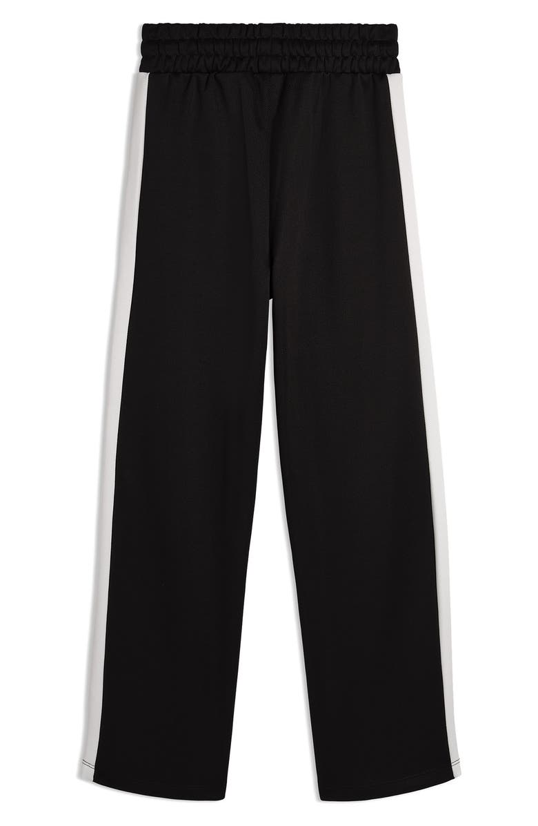 PUMA Kids' T7 Foundations Straight Leg Piqué Track Pants, Alternate, color, Black