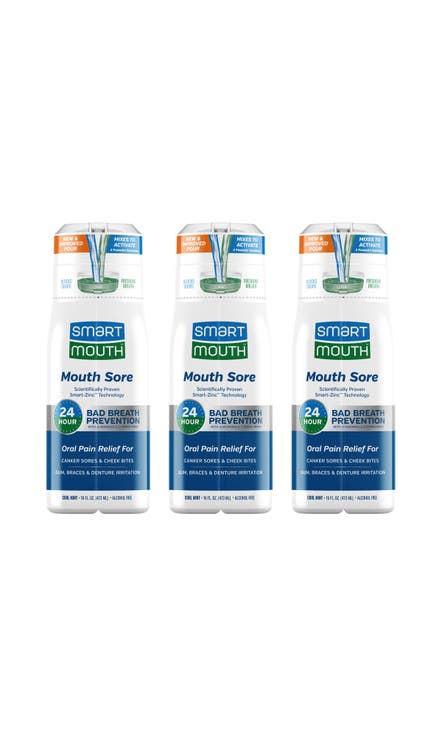 Zinc Activated Oral Pain Relief Mouthwash 16 fl oz, 3-Pack