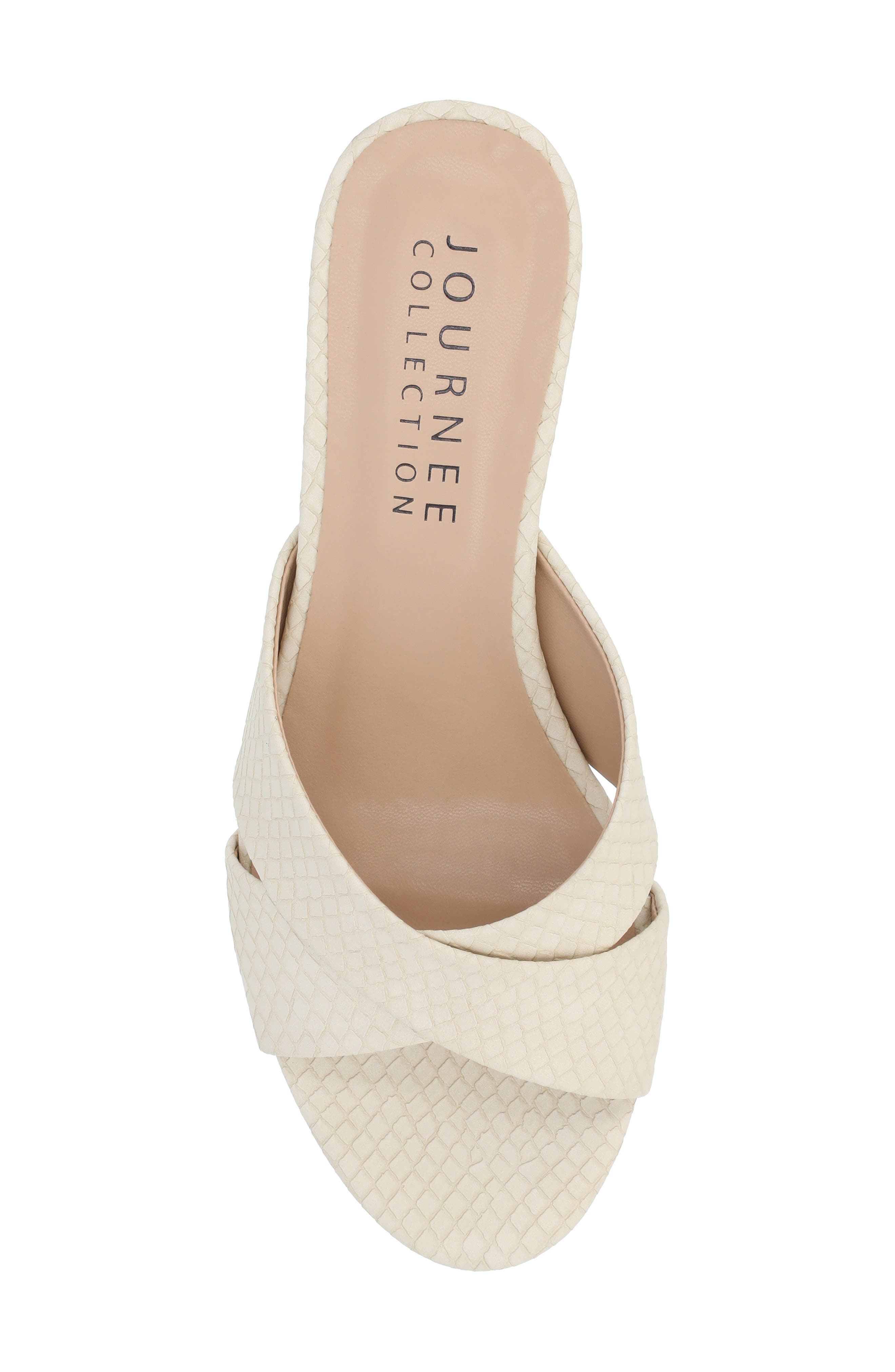 Journee Collection Berkly Slide Sandal, Alternate, color, Bone