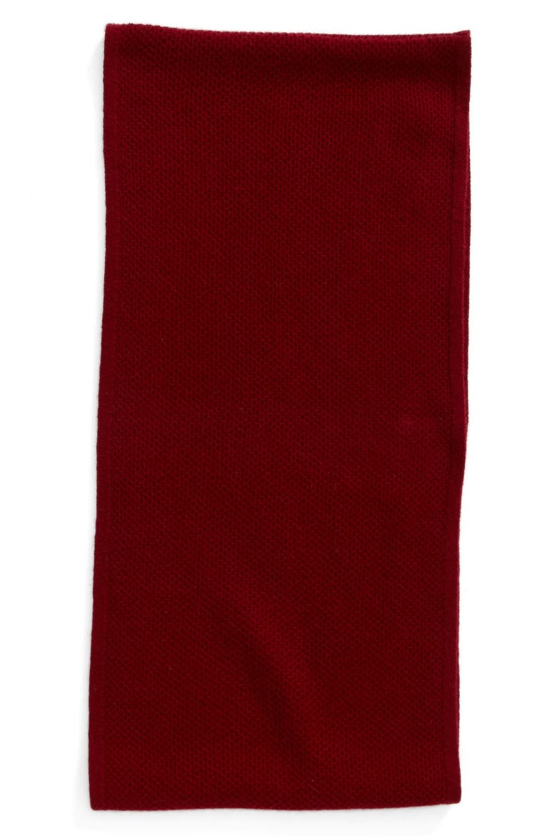 Knit Cashmere Infinity Scarf, Alternate, color, RED CORDOVAN