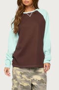 EDIKTED Me Time Oversize Waffle Knit Top
