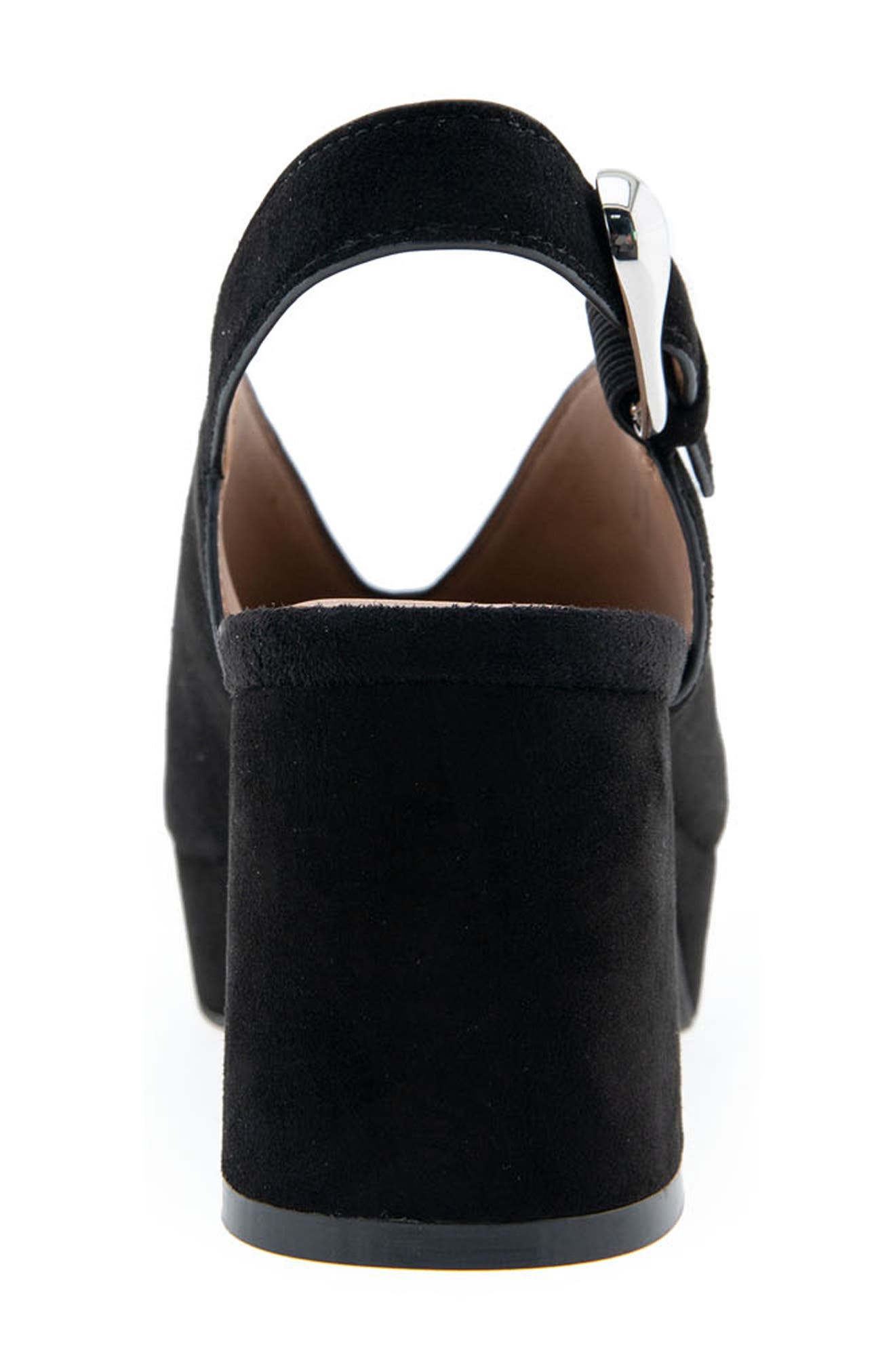 Cornelia Slingback Platform Sandal, Alternate, color, BLACK SUED