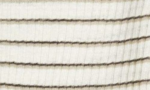 Theory Cropped Cardigan In Cable Knit Linen In Light Parchment Multi
