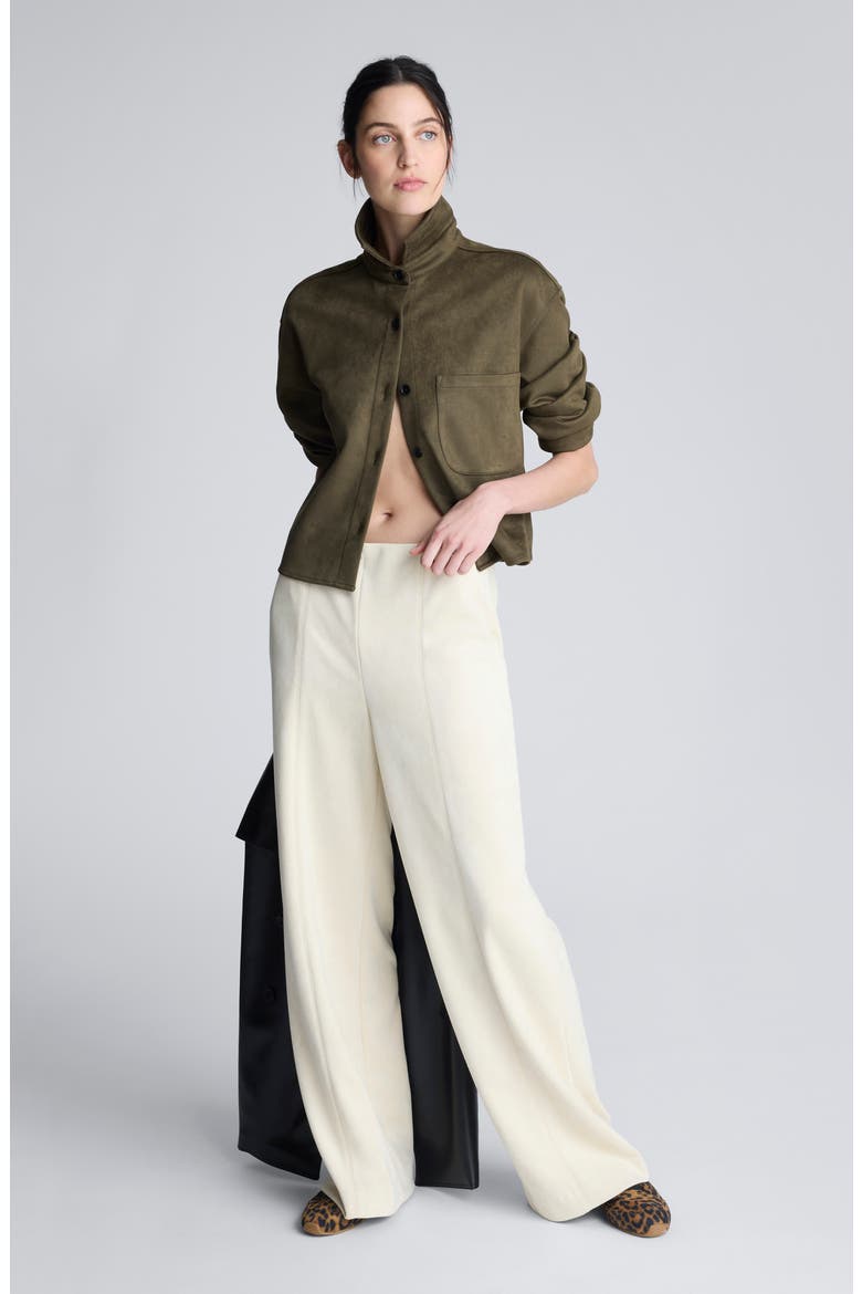 Hollywood Faux Suede Pants, Alternate, color, ALMOND MILK