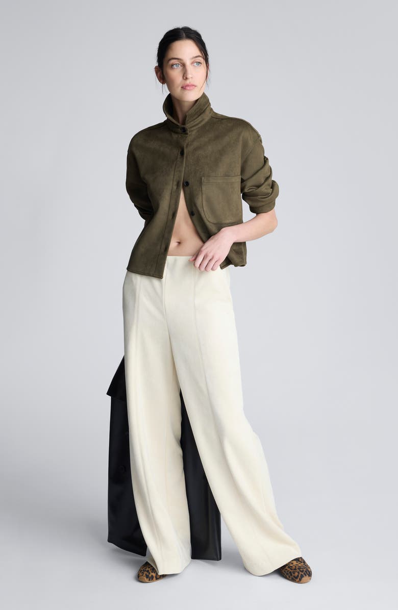 Kenneth Cole Hollywood Faux Suede Pants, Alternate, color, Almond Milk