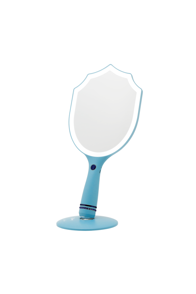 Cinderella LED Handheld Mirror with Magnetic Standing Base, Alternate, color, Blue