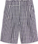 Boden Kensington Gingham Linen Shorts