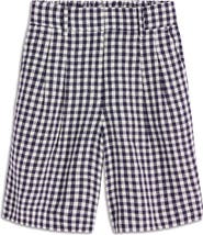 Boden Kensington Gingham Linen Shorts