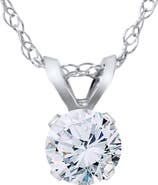 Bliss Diamond VS 3/8ct Diamond Solitaire Pendant 14K Gold