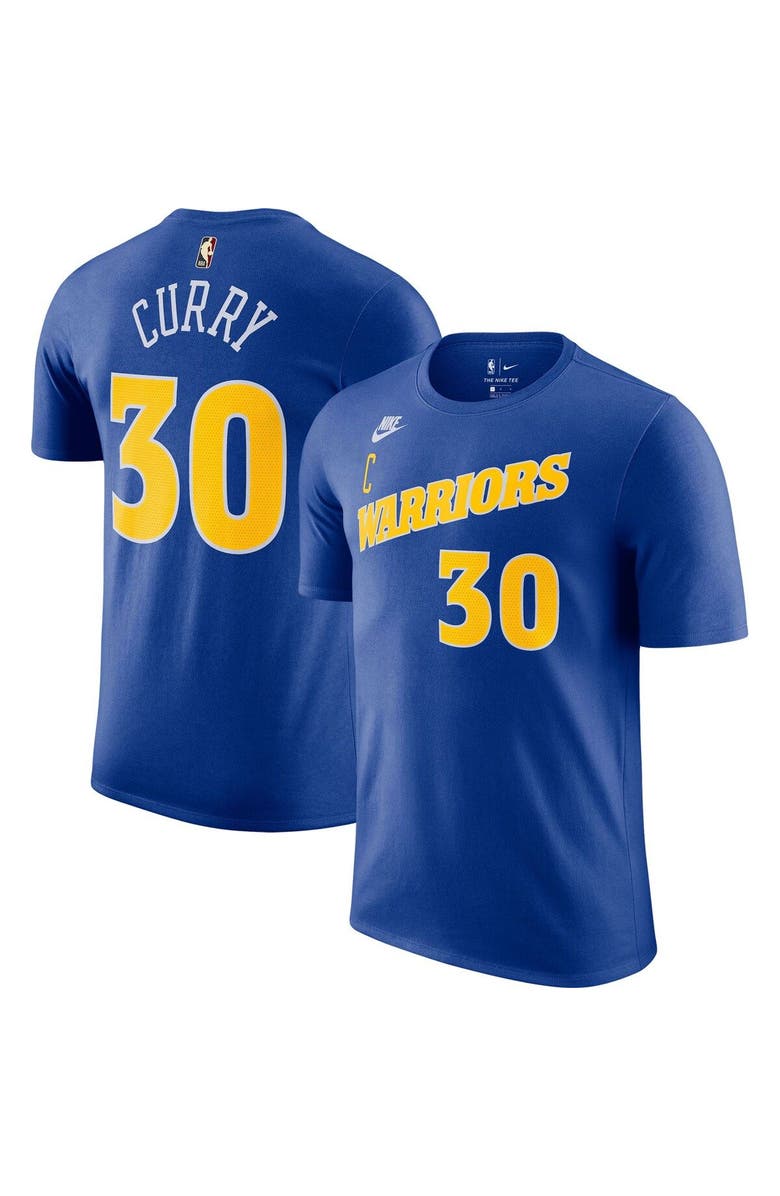 Nike Men's Nike Stephen Curry Royal Golden State Warriors 2022/23 Classic Edition Name & Number T-Shirt, Main, color,