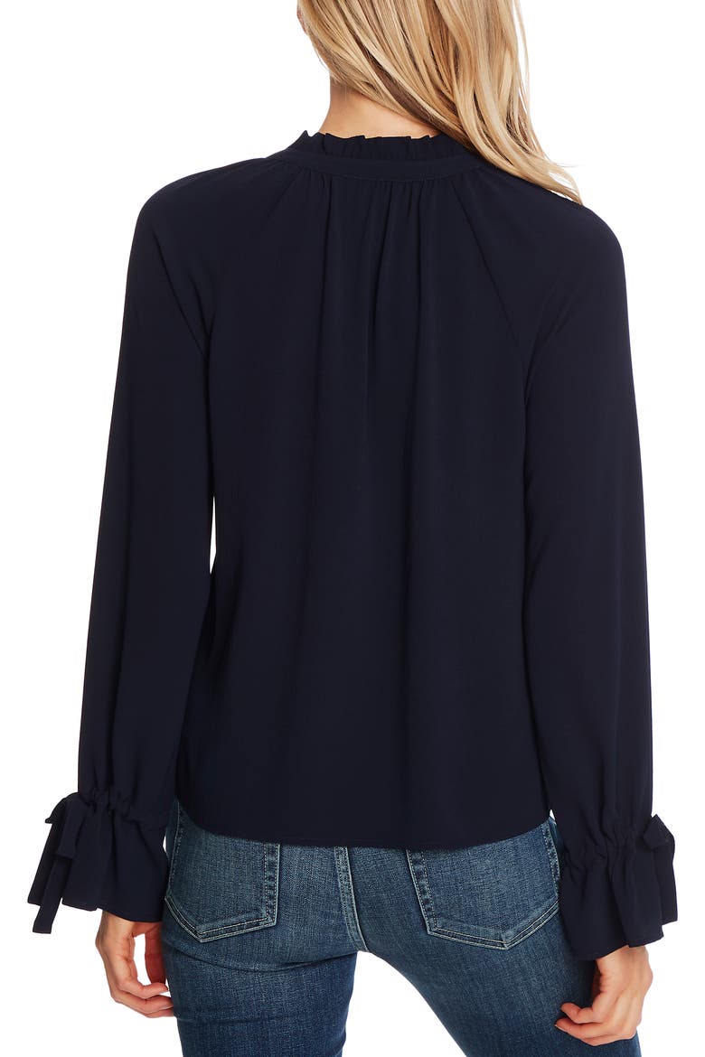 Tie Sleeve Blouse, Alternate, color, NIGHT SHADE