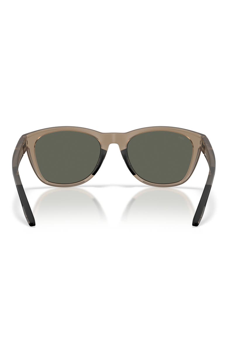 Aleta 54mm Polarized Round Sunglasses, Alternate, color, MATTE BROWN SMOKE / GRAY 580G