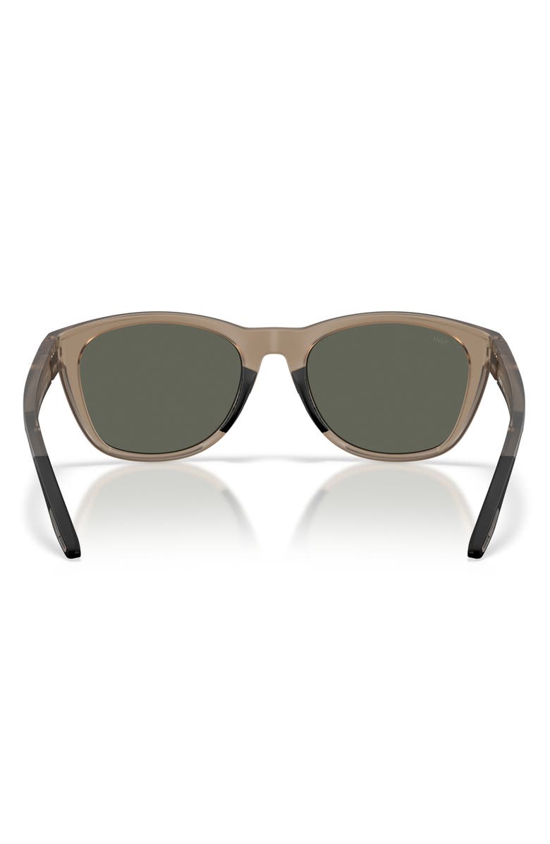 Costa Del Mar Aleta 54mm Polarized Round Sunglasses, Alternate, color, Matte Brown Smoke / Gray 580G