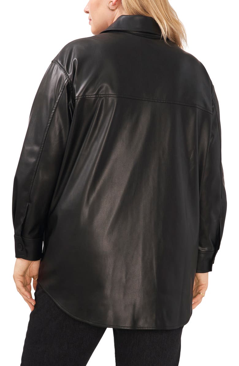 Halogen<sup>®</sup> Faux Leather Shirt Jacket, Alternate, color,