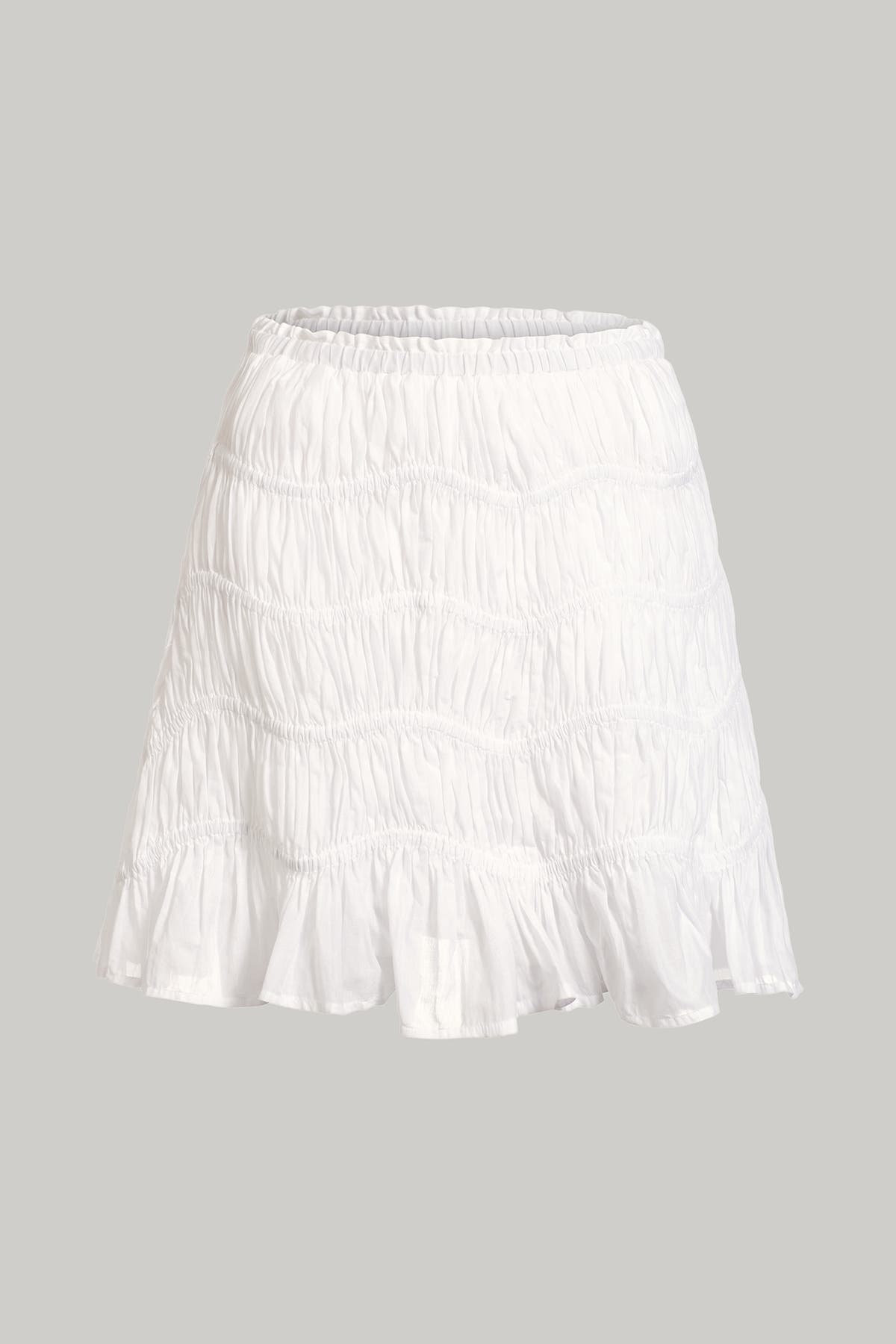 Merlette Maeva Ruffled Mini Skirt In White