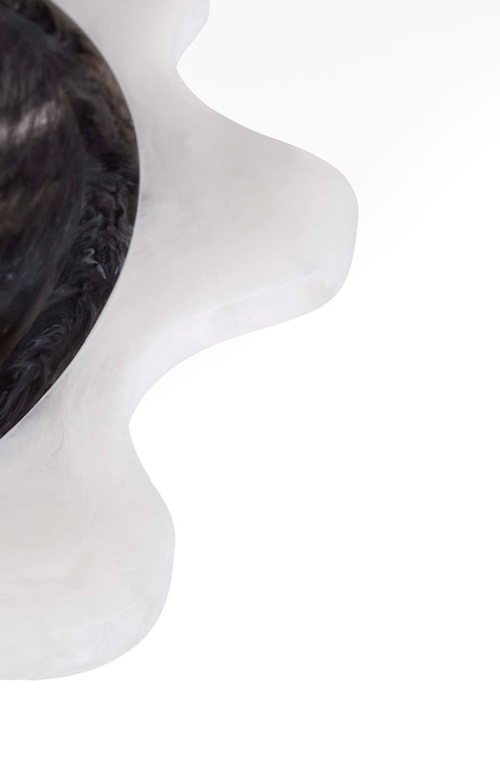 Jonathan Adler Como Ripple Bowl In Black/white