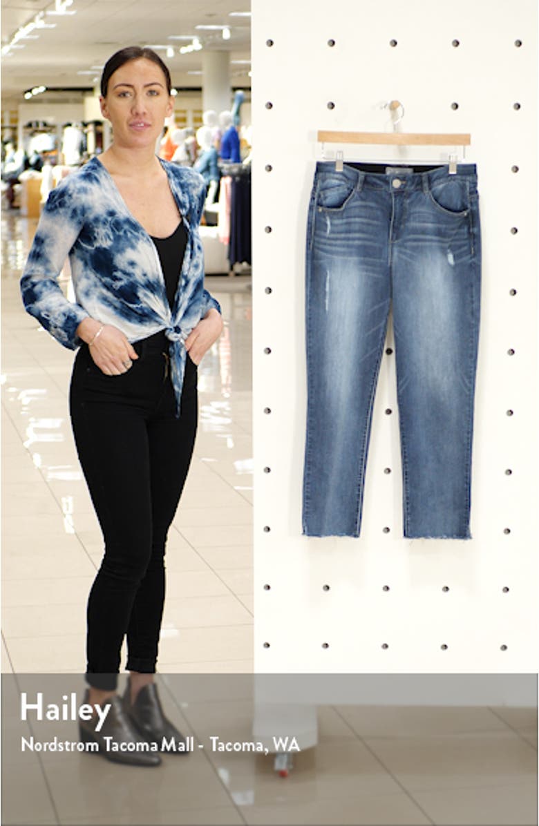 Luxe Touch Ab-Solution High Waist Vintage Skinny Crop Jeans, sales video thumbnail