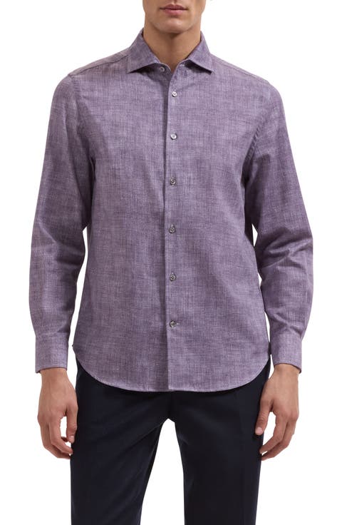 Alvin Shaped Fit Long Sleeve Cotton Shirt