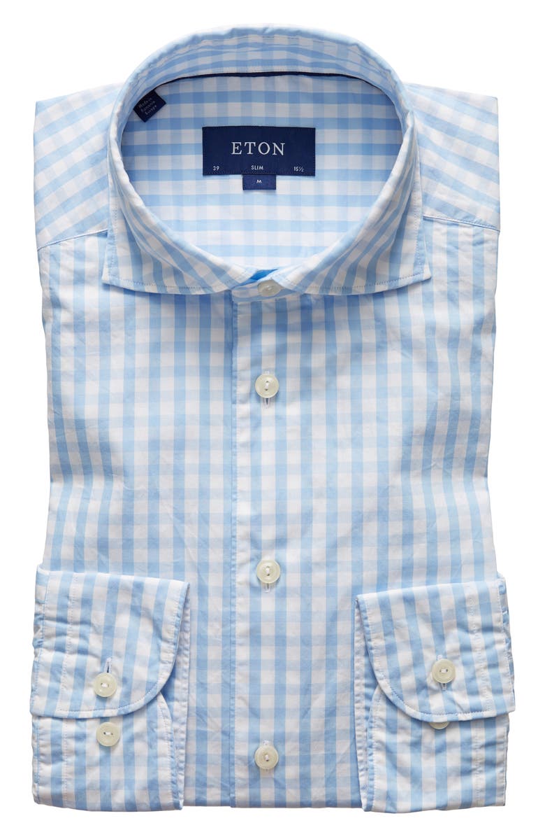 Eton Soft Casual Line Slim Fit Plaid Shirt, Main, color,