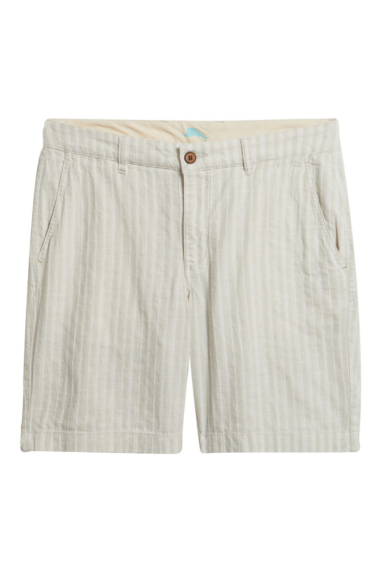 Stripe Cotton Blend Chino Shorts, Alternate, color, SPRAY