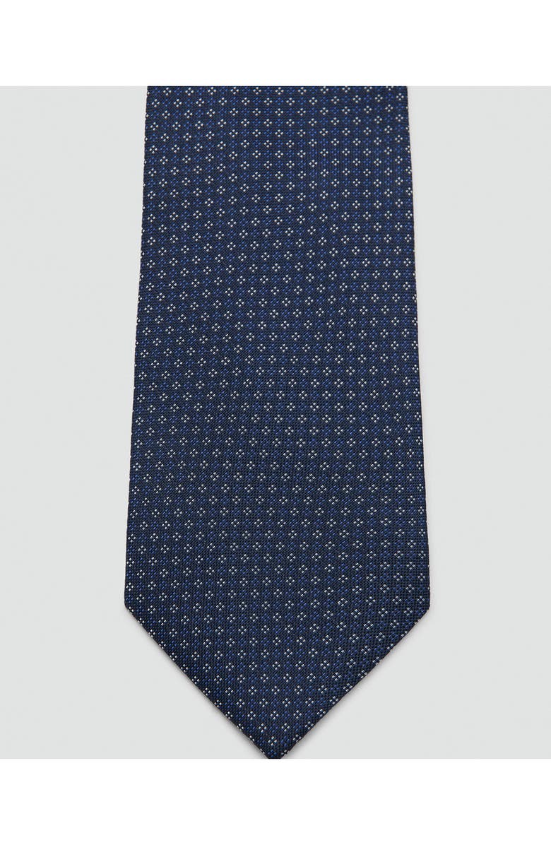 MANGO Silk Blend Tie, Alternate, color, Navy