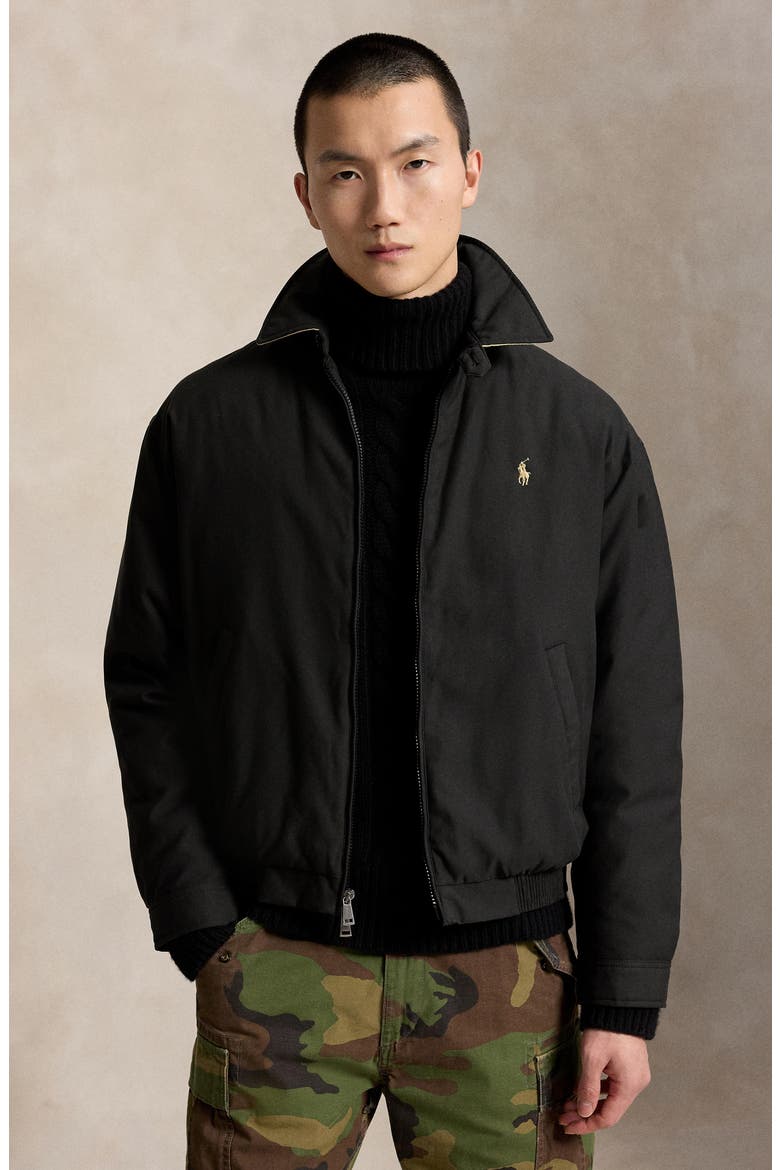 Down Fill Twill Jacket, Alternate, color, RL BLACK