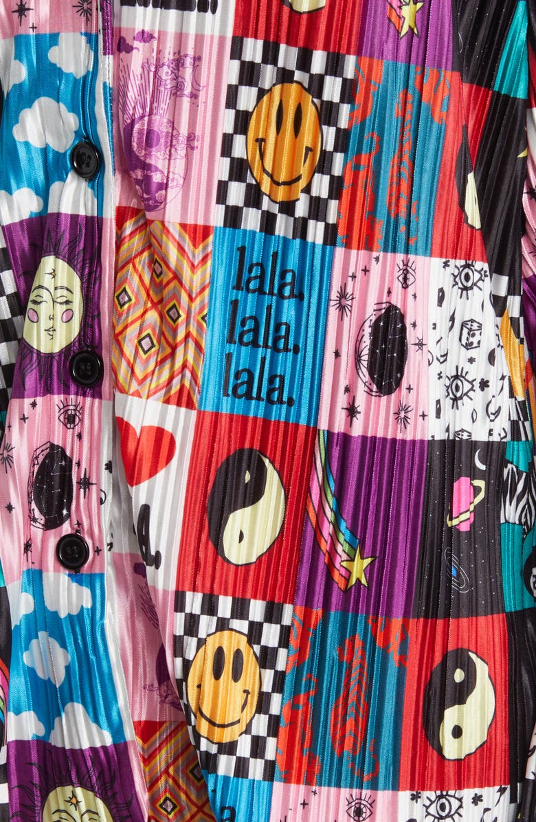 Dressed in Lala Notched Collar Plissé Top & High Waist Pants Set, Alternate, color,