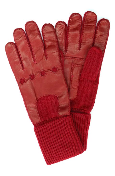 Cuffed Leather Gloves